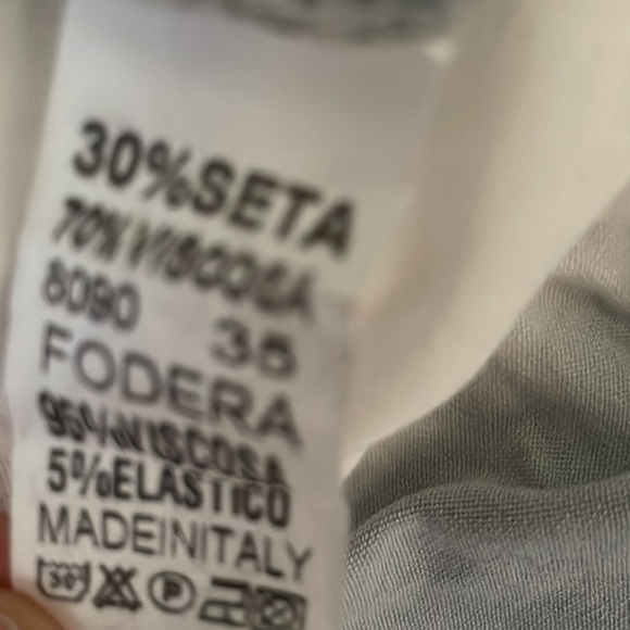 Luxurious boho-chic silk/viscose lined tunic top by Scandal Italy, size Large - Picture 11 of 11